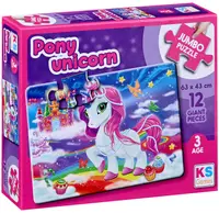 Puzzle KS Games din 12 piese- Ponei unicorn