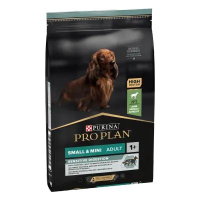 PURINA PRO PLAN ADULT Sensitive Digestion, Talie Mică și Foarte Mică, Miel, 7 kg