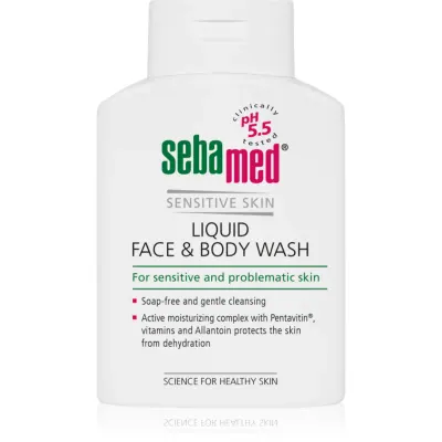 Sebamed Face & Body Wash Sensitive Skin lotiune delicata pentru spalarea fetei si a corpului pentru piele sensibila 200 ml