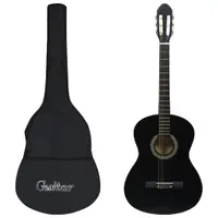 Gossi chitara clasica pentru incepatori, cu husa, negru, 4/4 39