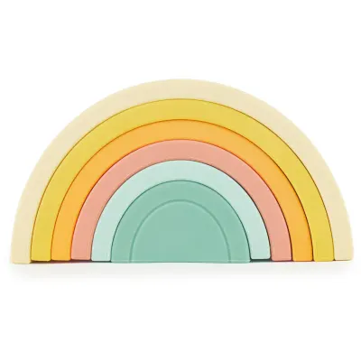 Bieco Silicone Rainbow curcubeu pliabil 12 m+ Tropical Vibes 6 buc