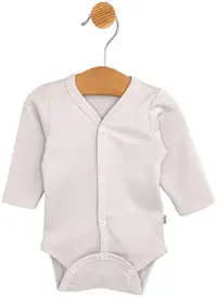 Body pentru bebeluși cu mânecă lungă Rainy - Ecru delicat, 56 cm, 1-2 luni