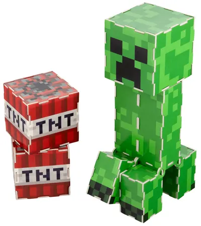 Figurină Paladone Games: Minecraft - Creeper Construction Kit, 21 cm