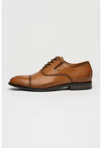 Pantofi Oxford din piele cu brant detasabil - Maro deschis/Caramel