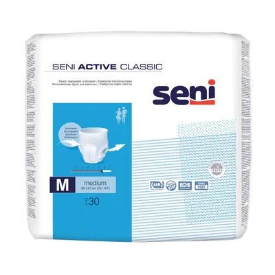 Scutece pentru adulti tip chilot Active Classic Medium, 30 bucati, Seni