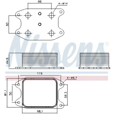 Radiator ulei, ulei motor NISSENS 90810