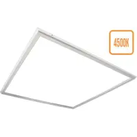 Panou LED Ramka, 40W, 4000 lm, lumina neutra, IP20, aluminiu, alb