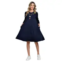 Rochie dama ERP24V220A bleumarin/pictura, Eranthe | marimea L