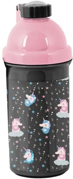 Sticlă de apă Paso Unicorn - Neagră, 500 ml