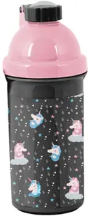 Sticlă de apă Paso Unicorn - Neagră, 500 ml