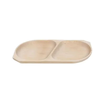 Platou cu 2 Compartimente, Lemn de Fag, 44 x 23 x 2.5 cm