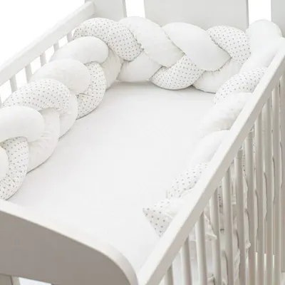 Protectie laterala pentru patut tip bumper New Baby 225 cm MinkyDot