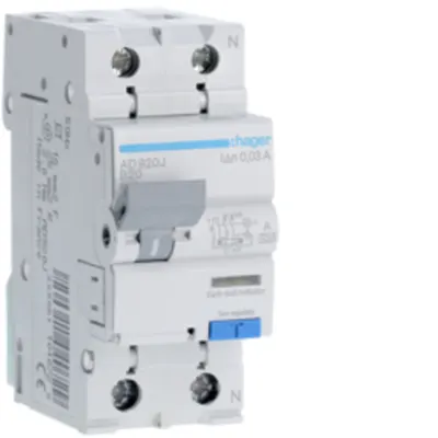 Disjunctor diferențial P+N 20A/30mA, B, 6kA, tip A