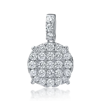 Pandantiv din aur alb cu diamante de 1.11ct