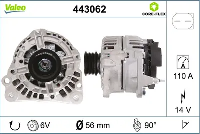 Alternator (14v, 110a) Potrivit Seat Ibiza Iii, Ibiza Iv, Ibiza Iv Sc; Vw Bora, Bora I, Golf Iv, Polo 1.4 1.6 10.01-05.15
