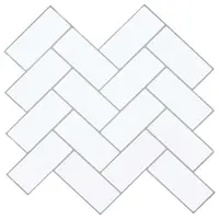 vidaXL Plăcuță în Zigzag 50 buc. Alb gri 30 x 30 cm Poliuretan și PET