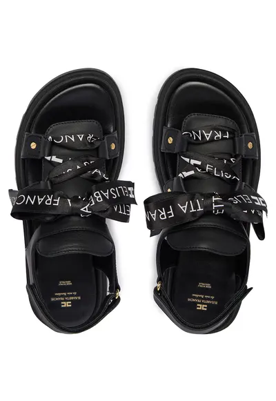 Sandale Fete - material piele naturala - negru