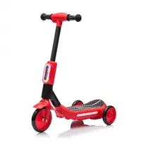 Trotineta electrica cu aburi si lumini pentru copii, cu 3 roti, stabila, Kinderauto Aquamist, 30W, 6V 4.5Ah, rosie