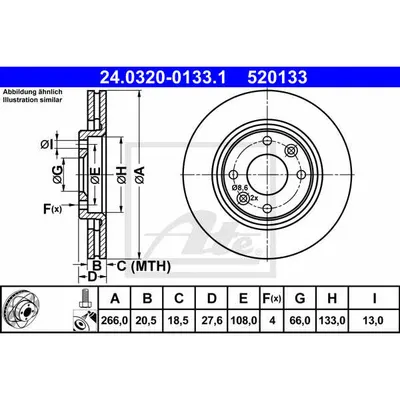 Disc frana ATE 24.0320-0133.1