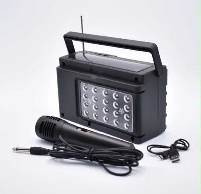 Radio solar cu microfon , stic , card , bluetooth en-gros