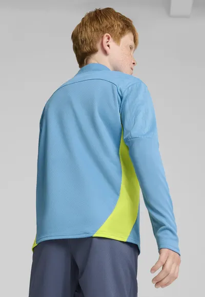 Manchester City Quarter-Zip Training Top Tineret PUMA Magic Blue Yellow Glow