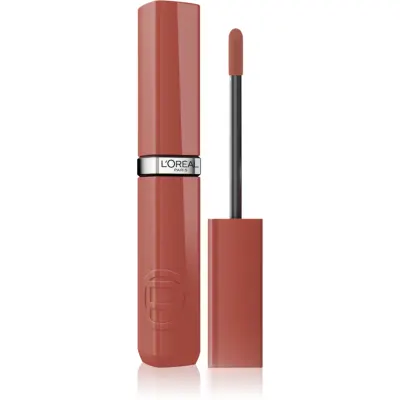 L’Oréal Paris Infaillible Laque Resistance Ruj de buze lichid, de lunga durata ofera hidratare si stralucire culoare 320 Almond Nude 4.3 ml
