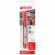 Marker Edding 300, permanent, varf rotund, 1. 5-3 mm, rosu, in blister