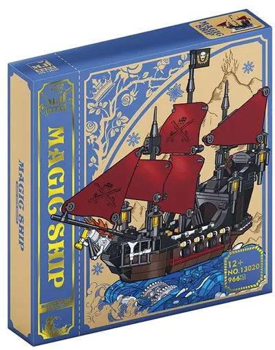 Constructor MJI: Magic Book Series - Navă cu pânze roșii, 966 piese