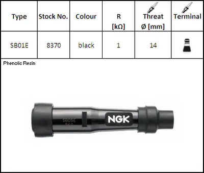 NGK - Pipa bachelita SB01E