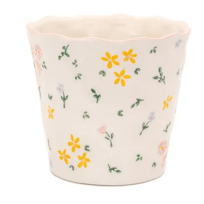 Ghiveci decorativ din gresie ø 11 cm Ditsy Floral – Sass & Belle