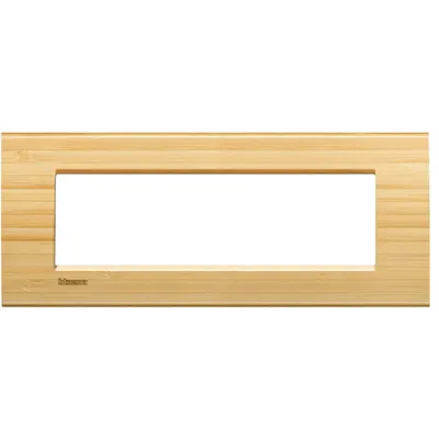 Placa ornament ,7 module, bambus, living light, BTICINO