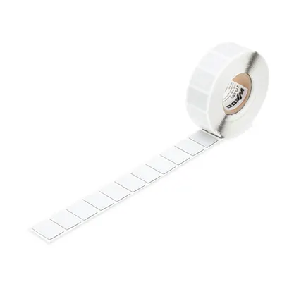 Push-button marker; 27 x 18 mm; silver-colored