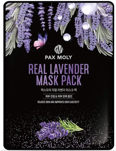 Pax Moly Mască de față folie cu lavandă, 25 ml