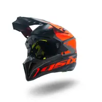 Casca motocross atv Asix 189, culoare negru portocaliu, marime XL