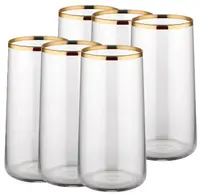 Pahare de apă Rakle - Avantgarde Gold Rim, 6 bucăți, 520 ml