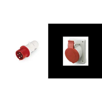 Pachet Fisa si Priza Ingropata Scame 16A 3P+E 6H IP44 (380-415V) - Conexiune Industriala Sigura