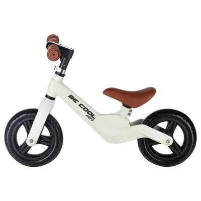 Bicicleta fara pedale FreeON Be Cool Mini roti din Eva12 luni+ alb, 8 inch, scaun reglabil de la 27-35 cm, roti late din material EVA, ghidon ajustabil intre 46 si 51 cm, greutate maxima suportata 30 Kg