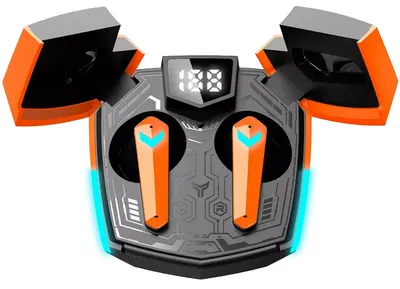 Căști wireless Canyon - DoubleBee GTWS-2, TWS, portocale/negru