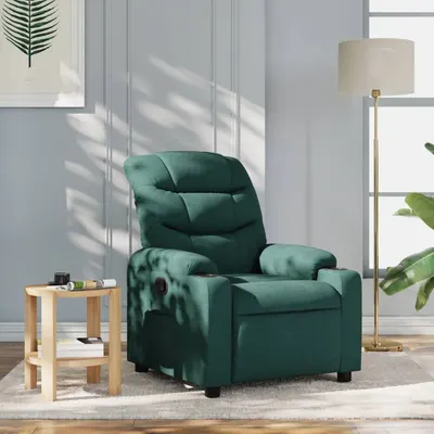 Gossi fotoliu rabatabil, verde inchis, material textil