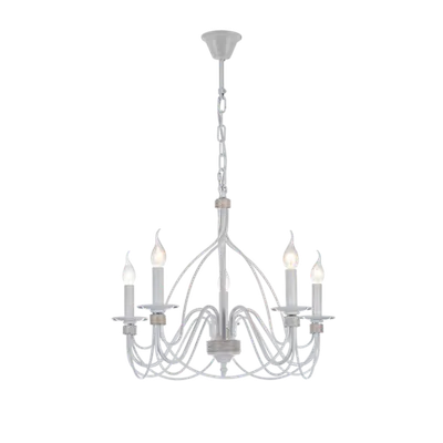 Candelabru Mariel 5xe14 D60xh46 Alb/auriu