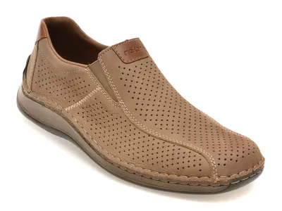 Pantofi RIEKER maro, 5272, din piele naturala