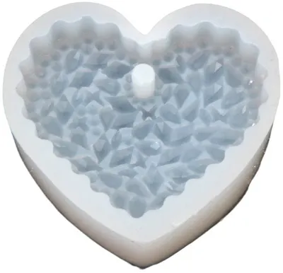 Mold din silicon (formă) Em Art - Pandantiv inimă, 73 x 71 x 15 mm