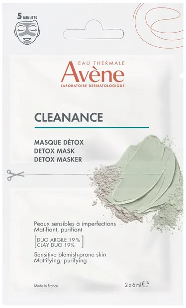 Avène Cleanance Masca detoxifiantă de față, 2 x 6 ml