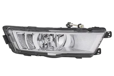 Proiector ceata Dreapta (H8 LED, cromat; cu lumini de zi) potrivit SKODA RAPID 07.12-12.18