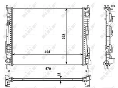 Radiator apa racire motor RENAULT TWINGO II, WIND 1.2 1.5D 1.6 dupa 2007
