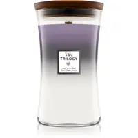 Woodwick Trilogy Amethyst Sky lumânare parfumată cu fitil din lemn