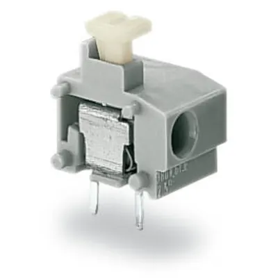 Stackable PCB terminal block; push-button; 1.5 mm²; Pin spacing 10/10.16 mm; 1-pole; Push-in CAGE CLAMP®; 1,50 mm²; light green