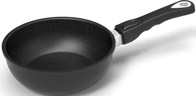 Tigaie pentru sos cu maner mobil AMT - 20 cm, negru