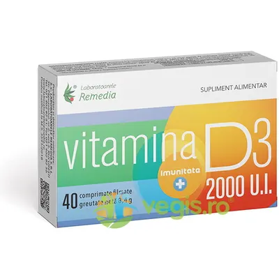 Vitamina D3 2000UI 40cpr