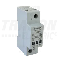 Descarcator de supratensiuni,AC/DC,clasa1+2,unitar cu soclul TTV1+2-100-1P 230 V, 50 Hz, 8 kA (10/350 us) 50/100 kA (8/20 us), 1P
